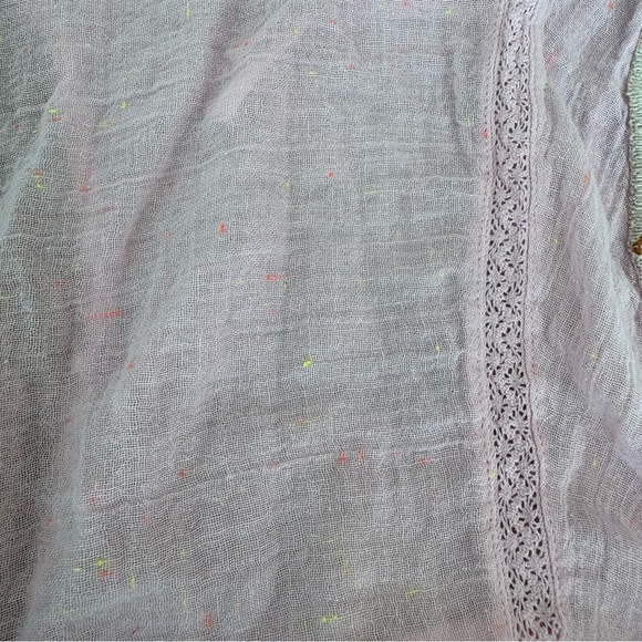 Free People S Pink Embroidered Crop Top Bohemian Style - Picture 6 of 11